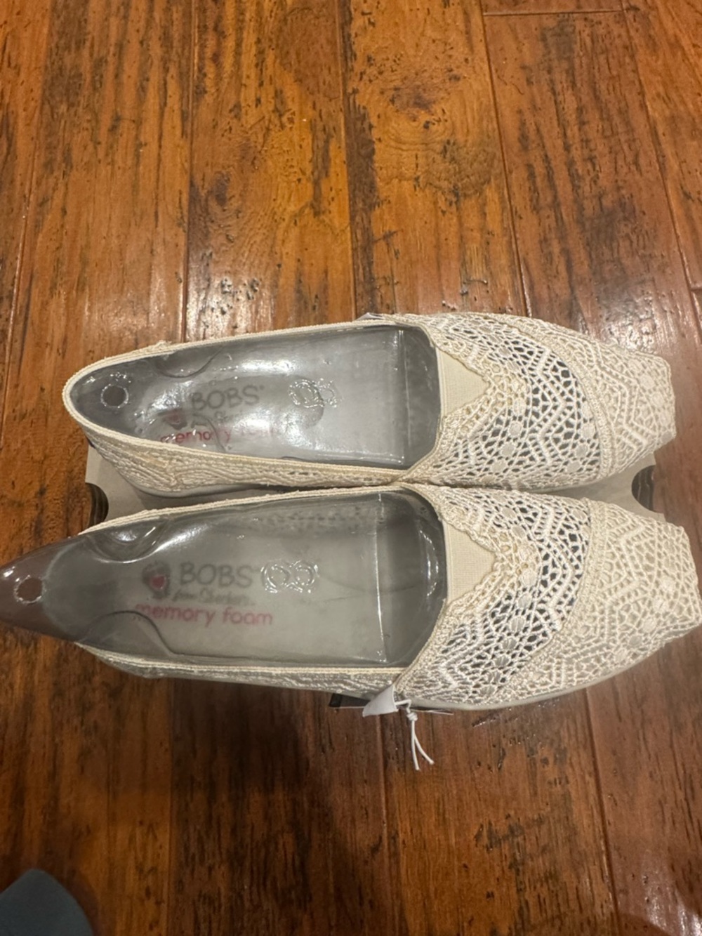 Skechers White Crochet Slip-On Loafers - Picture 6 of 7